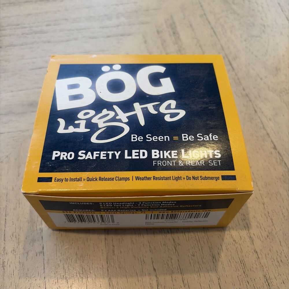 Bog Lights Bike Light Set Safety Light 5 LED Headlight & 5 LED Tail Light